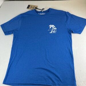Chubbies Blue Short Sleeve‎ Tee palm trees men’s small